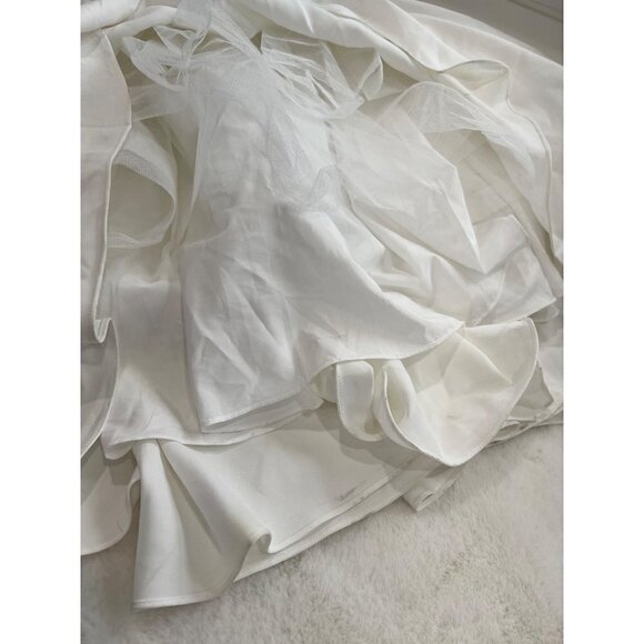 NWOT w/Defect IEENA FOR MAC DUGGAL Size 6 Empire Waist Ballgown White MSRP$398 - Picture 9 of 16